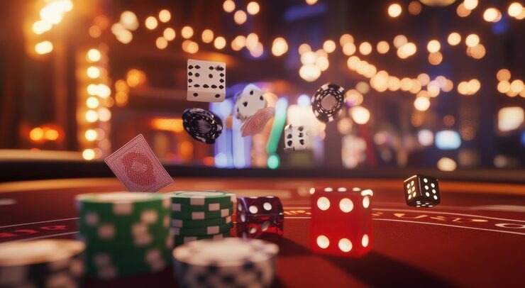 Live Infinite Blackjack dealer table at xyzklub with multiple player betting positions